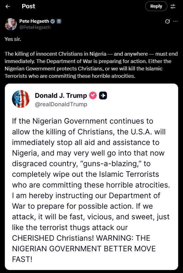 SUA va apăra comunitățile creștine din țările cu majoritate musulmană | Monitorul Apărării și Securității SUA va apăra comunitățile creștine din țările cu majoritate musulmană | Monitorul Apărării și Securității