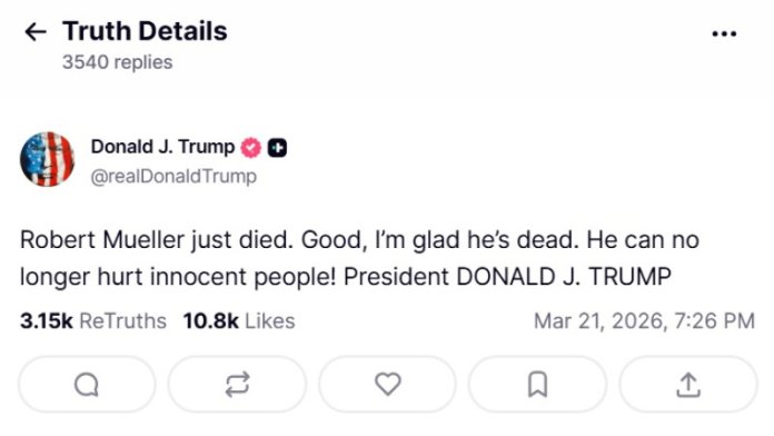 A murit Robert Mueller, procurorul care a cercetat amestecul Rusiei în alegerile din SUA din 2016. Trump... A murit Robert Mueller, procurorul care a cercetat amestecul Rusiei în alegerile din SUA din 2016. Trump...