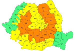 Cod portocaliu de precipitații abundente și furtuni în 17 județe. Regiunile influențate de cod galben și prognoza meteorologică... Cod portocaliu de precipitații abundente și furtuni în 17 județe. Regiunile influențate de cod galben și prognoza meteorologică...