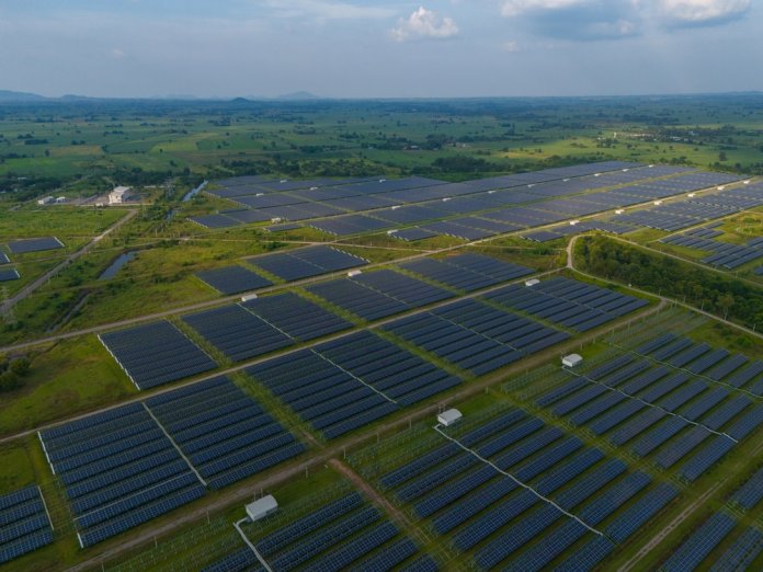 Aerial,Bird,View,Photo,Of,Photovoltaic,Power,Station,Also,Known