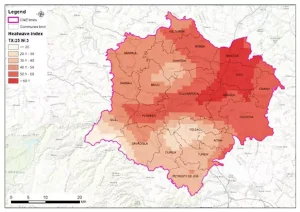 Harta climatică specifică la nivel de cartier pentru un oraș din România. Precizie de 2 metri pentru inundații. Harta climatică specifică la nivel de cartier pentru un oraș din România. Precizie de 2 metri pentru inundații.